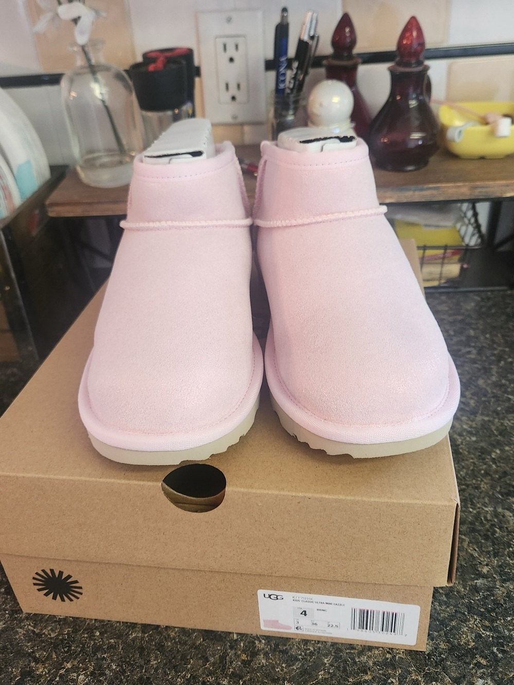 UGG Mini Booties in Pastel Pink